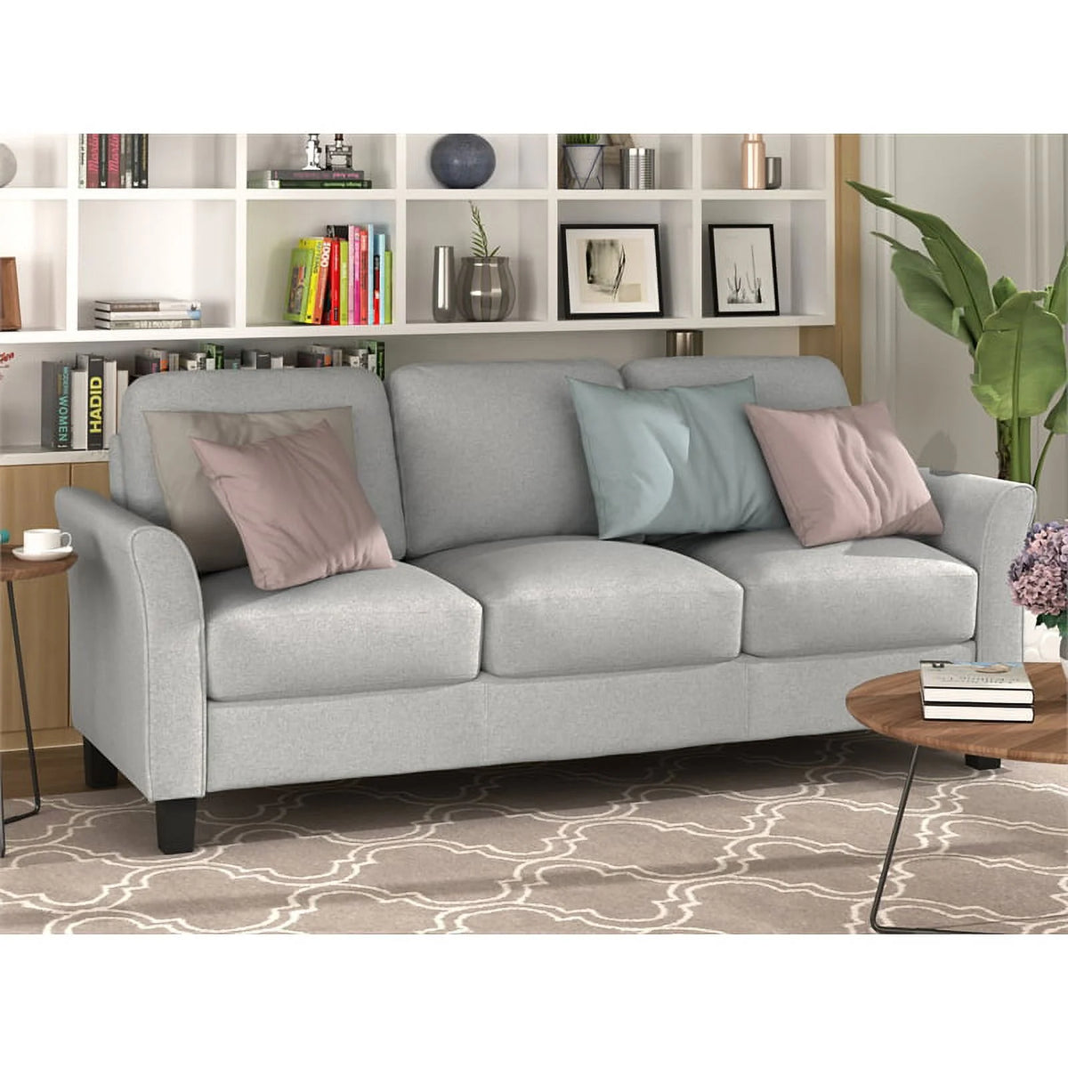 Light Gray 3 Piece Sectional Sofa Set Q4055