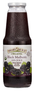 6 Pack Organic Black Mulberry Juice 33.8 Fl Oz W551
