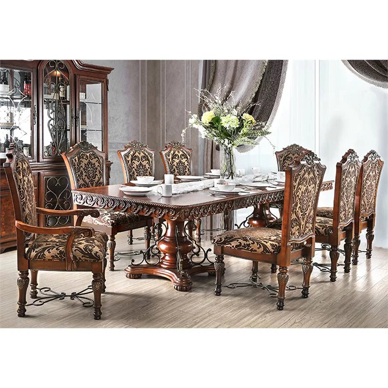 Cherry Wood Pedestal Dining Table P398