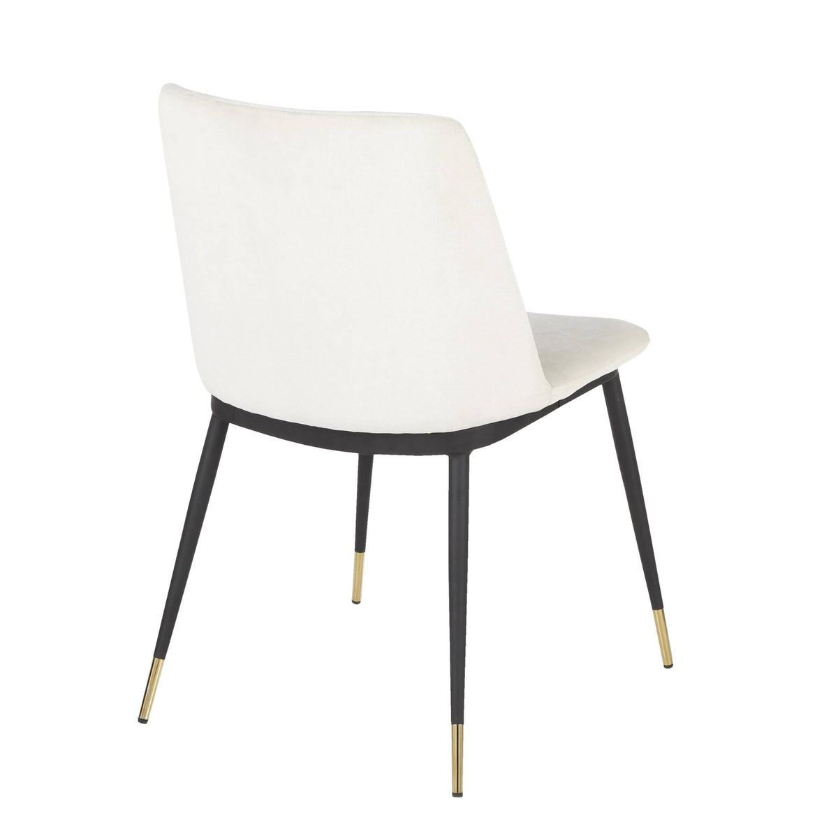 Black Metal Legs Cream Fabric Contemporary Chair G281688