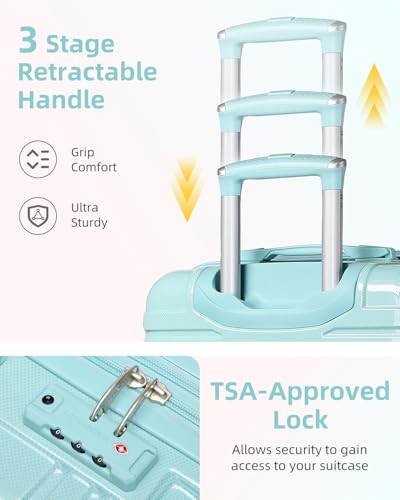 3 Piece Hardside Spinner Luggage Set with TSA Lock M7984