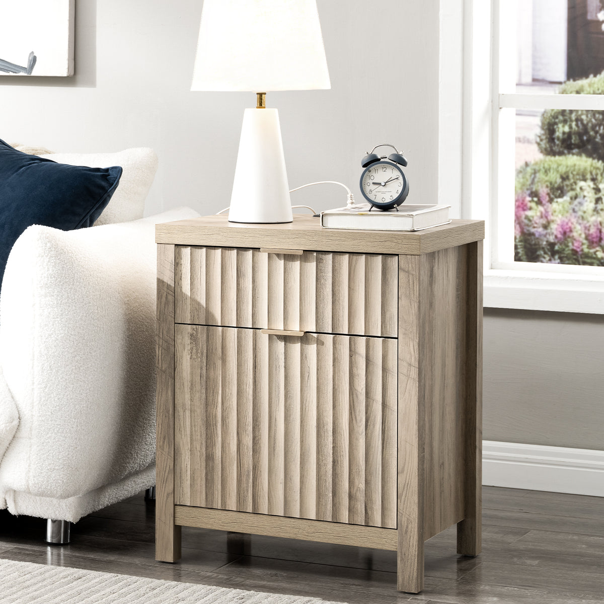 Set of 2 Nightstands with 2 Drawers Y5402