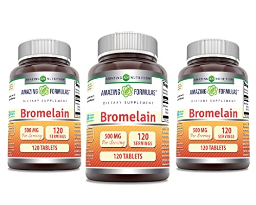 Bromelain 500 Mg Tablets Supplement 120 Count 3 Pack E1659