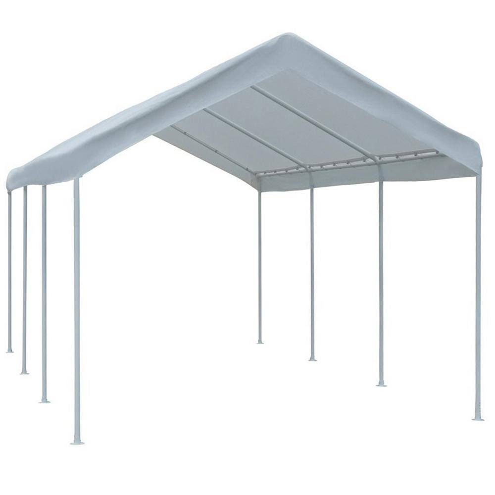 White Heavy-Duty 10 ft. W x 20 ft. D x 9.4 ft. Caport 8 Legs I600