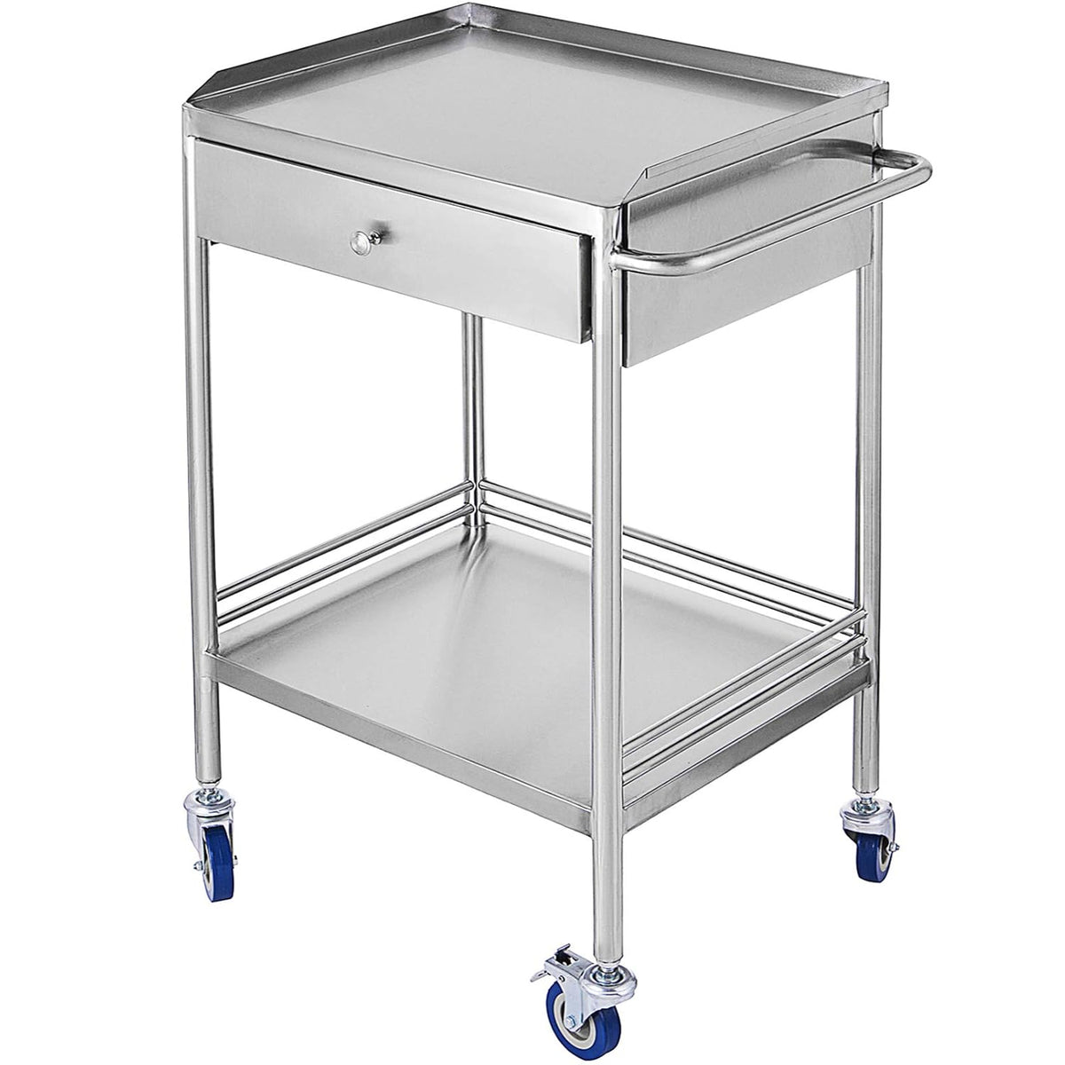 Stainless Steel Utility Cart with 2 Shelves and 1 Drawer U332