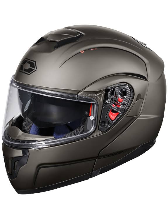 Matte Titanium Modular Motorcycle Helmet 2XL S4166