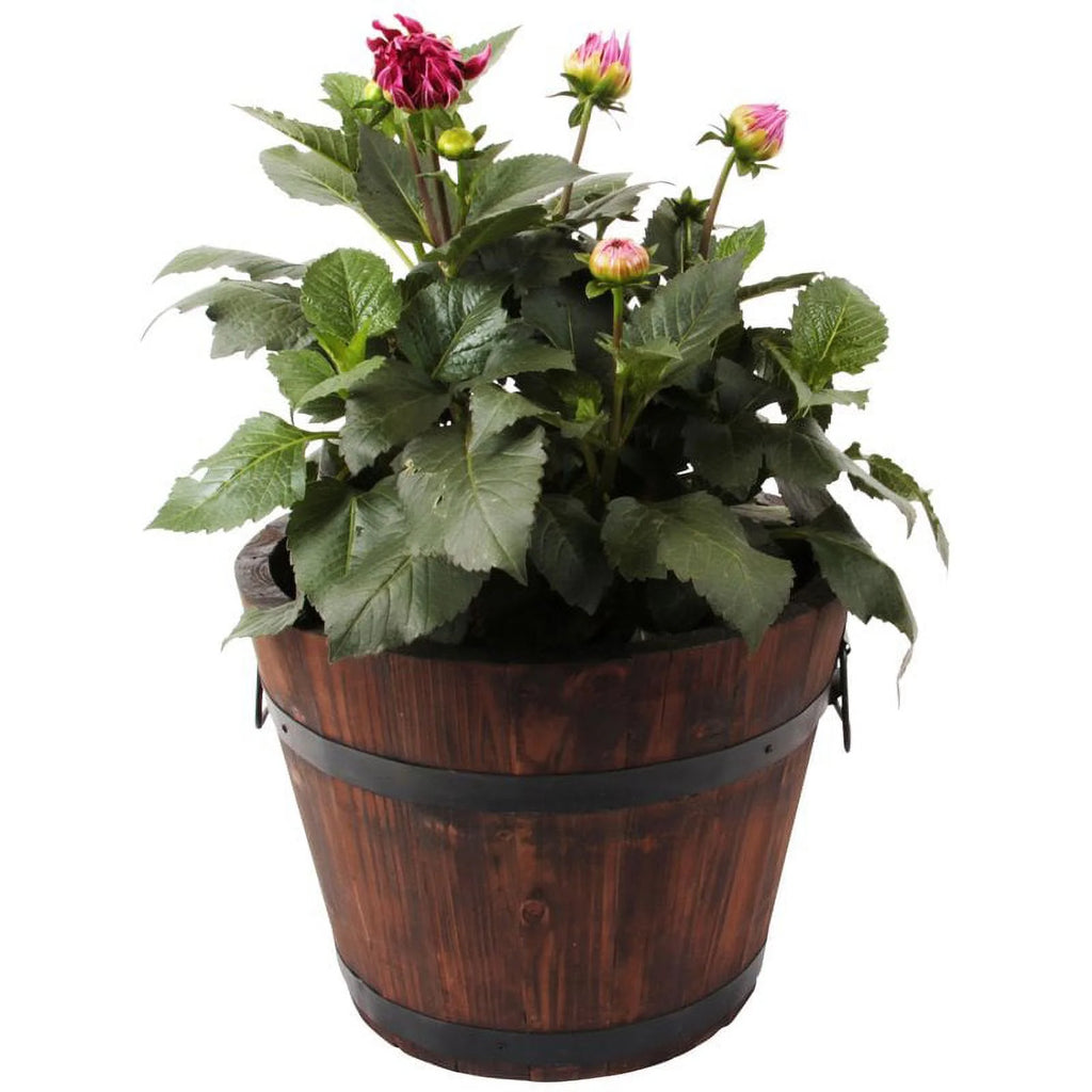 Round Wood Planters Set of 4 H91050