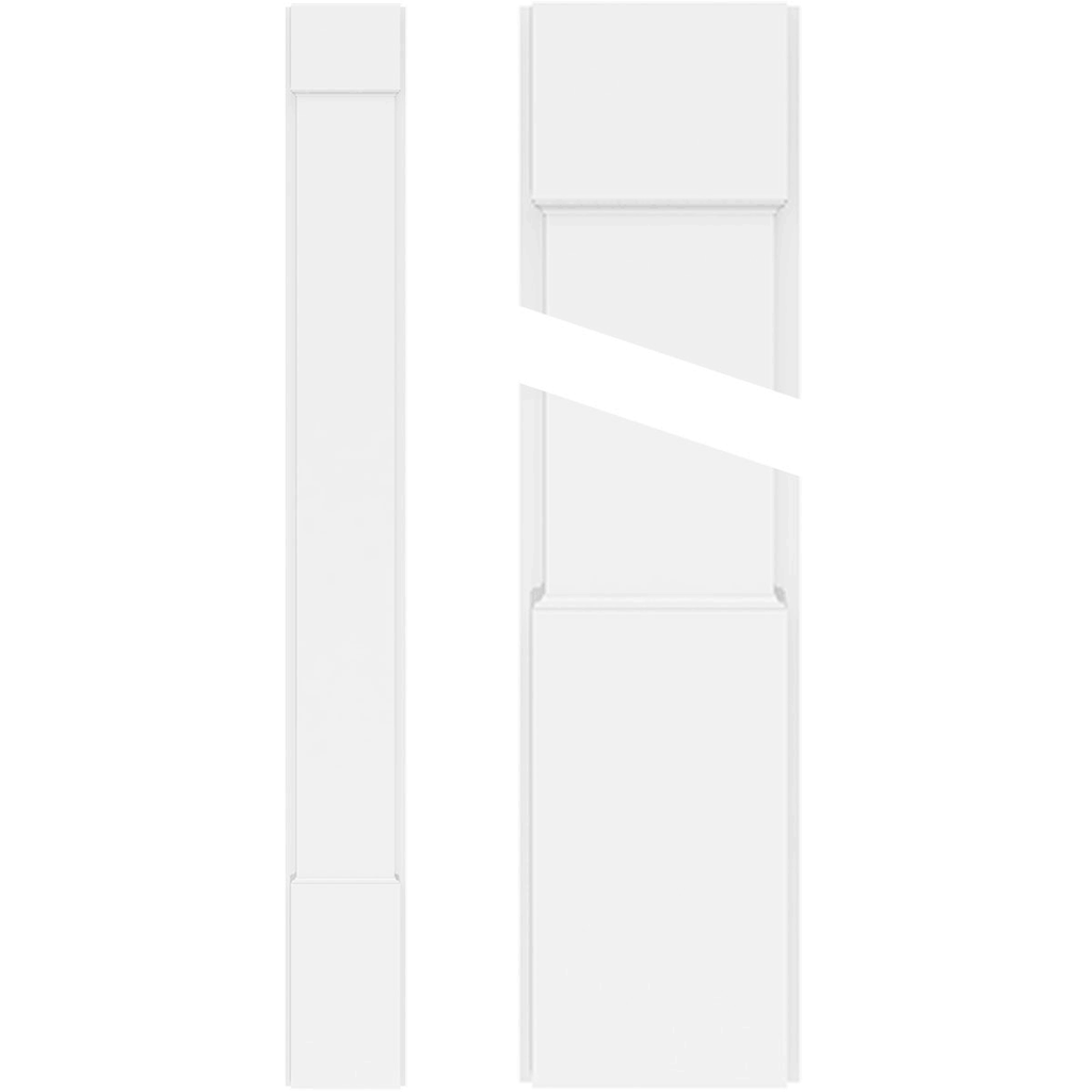 Plain PVC Pilaster with Standard Capital and Base (Pair) Y749362