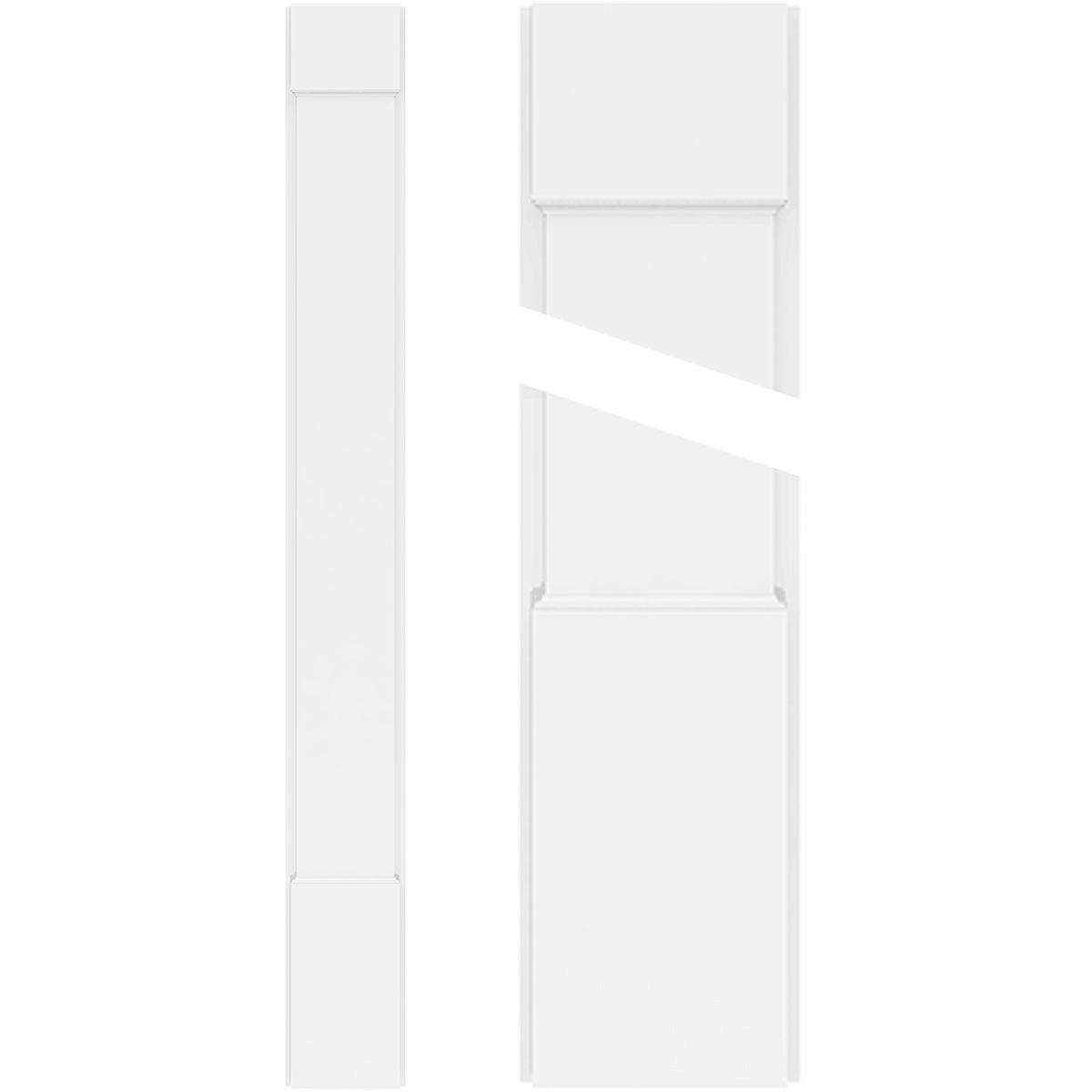 Plain PVC Pilaster with Standard Capital and Base (Pair) Y749362