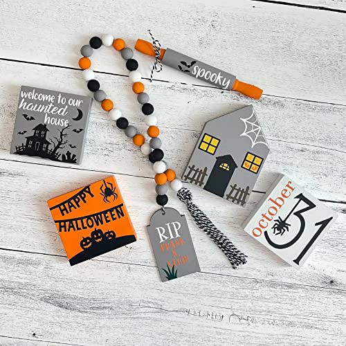 6 Pcs Halloween Themed Tiered Tray Decor Set F443208