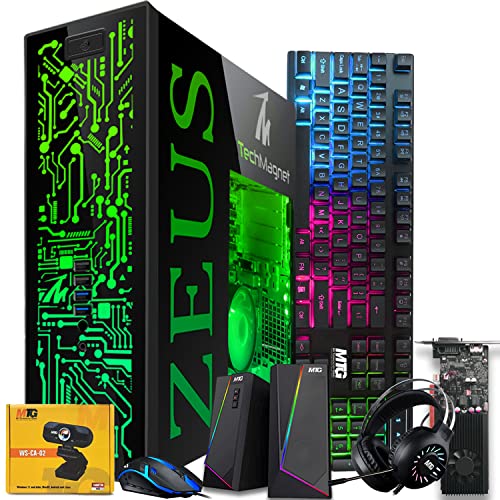 Gaming Desktop PC, Intel i7 6th Gen, GT 1030, 8GB RAM, 1TB SSD + 4TB HDD, 22 Inch Monitor, Win 10 Pro F85490