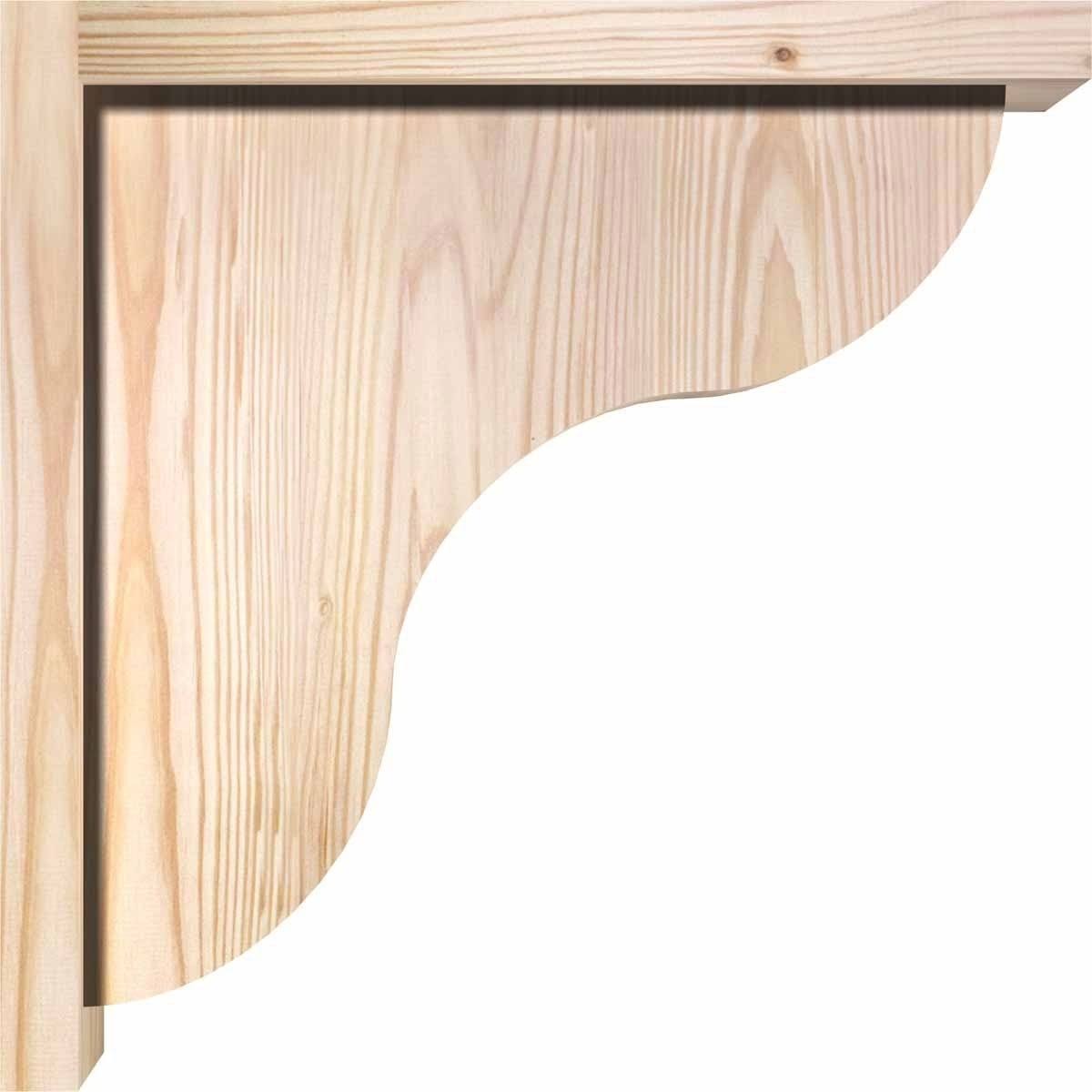 7 1/2x22W x 8x22D x 8x22H Smooth Corbel with Backplate Q30245