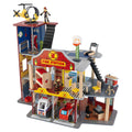 Wood Rescue Play Set with Ambulance, Fire Truck, Helicopter & 27 Pieces I241937
