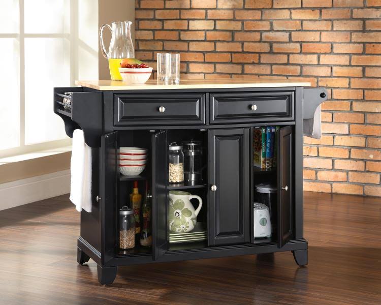 Cherry Wood Top Kitchen Island T609008