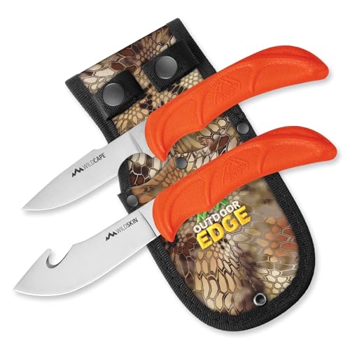 4-Piece Hunting Knife Set with Camo Belt Scabbard X513733