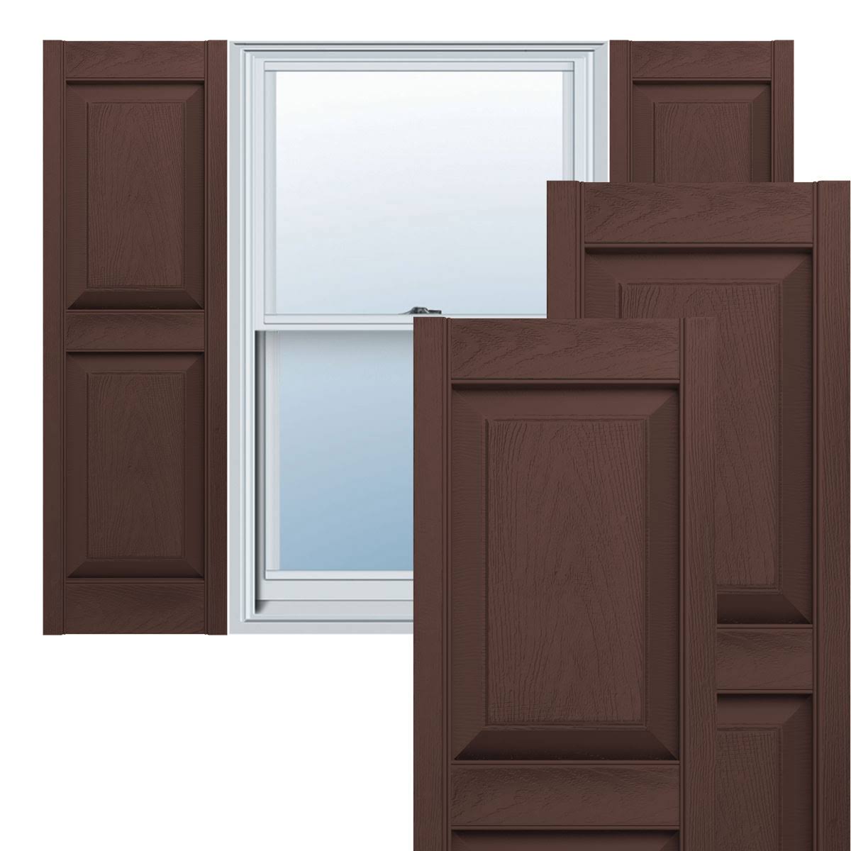 Vinyl Raised Panel Shutters J867996