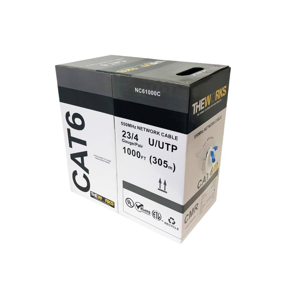 Cat 6 1000 ft. Blue U/UTP CMR Cable X650271