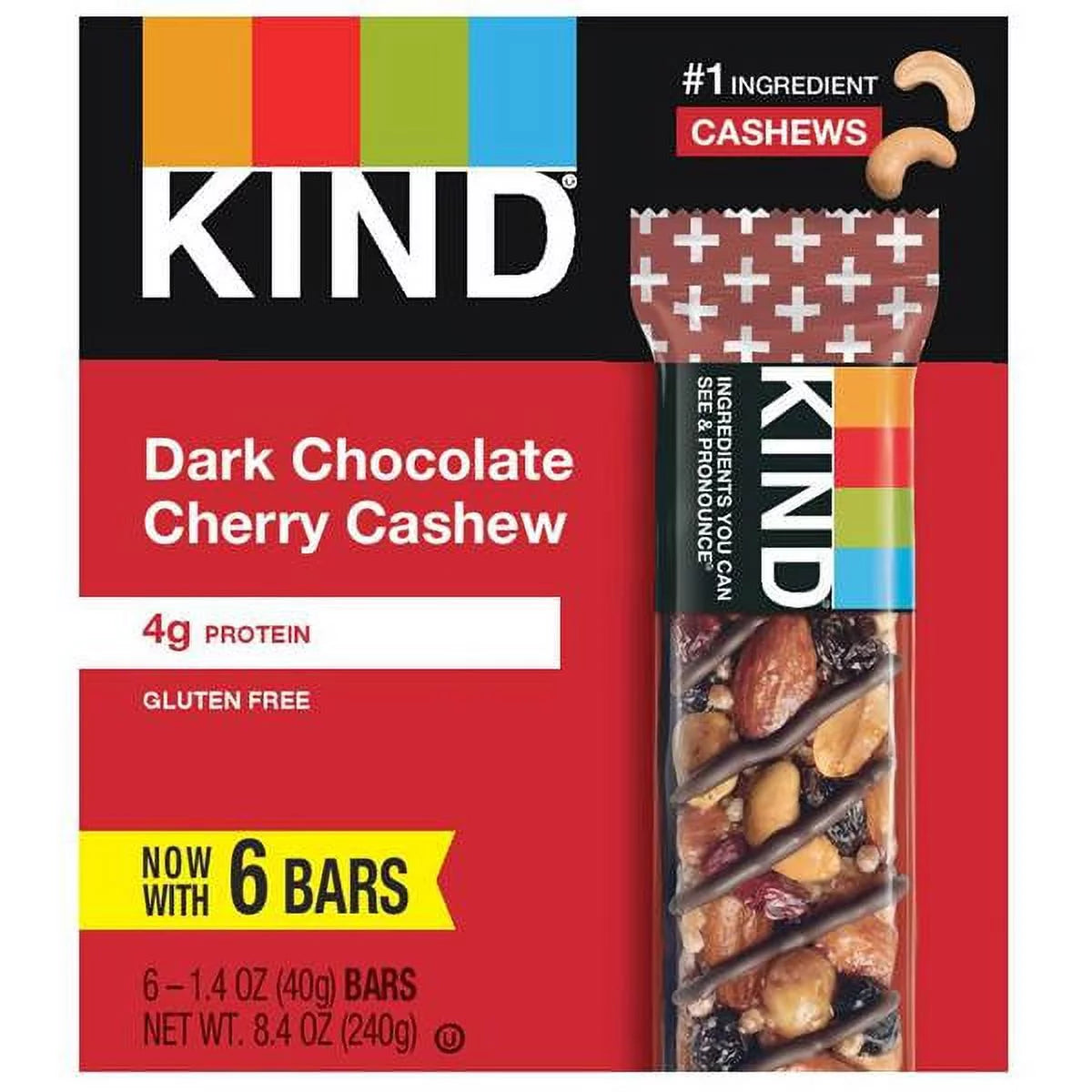 Dark Chocolate Cherry Cashew Bars Pack of 20 K635533