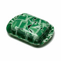 Green White Acrylic Glass Butter Dish A221