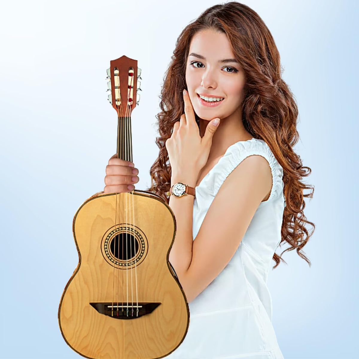 Black 6 String Guitarron J5671