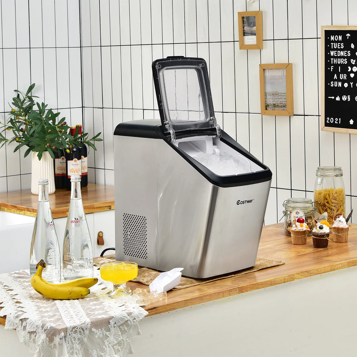 Countertop Nugget Ice Maker 29lb/Day Self-Cleaning U84240