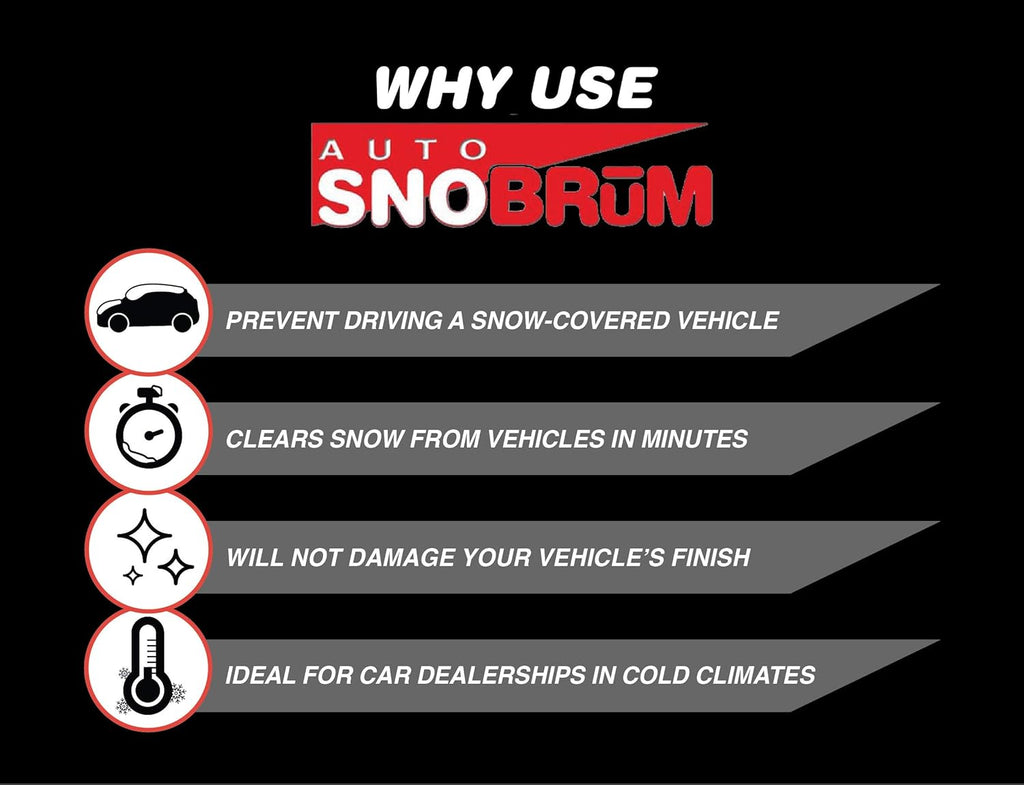 48 Inch Non-Scratch Snow Broom and Snow Remover, 6 Pack U25550