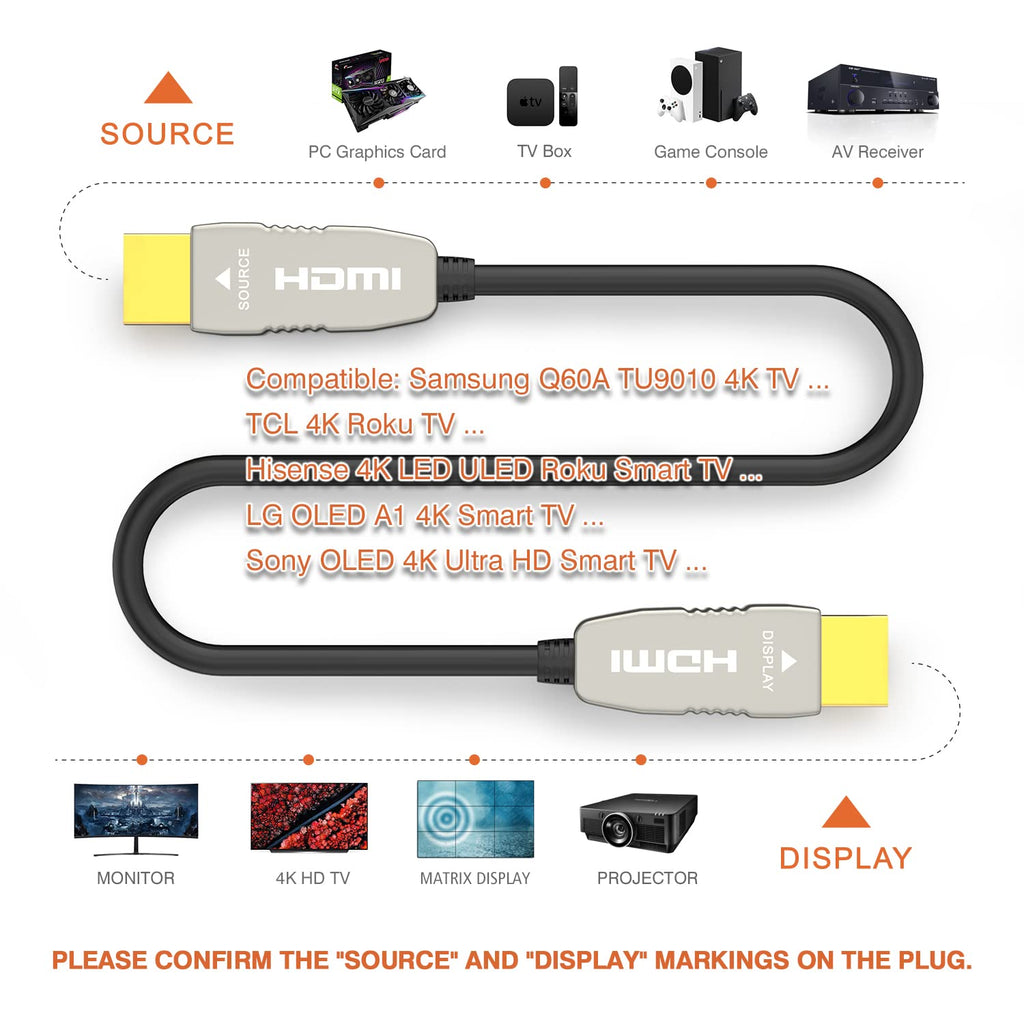 4K60HZ 33 feet Fiber HDMI Cable Y51455