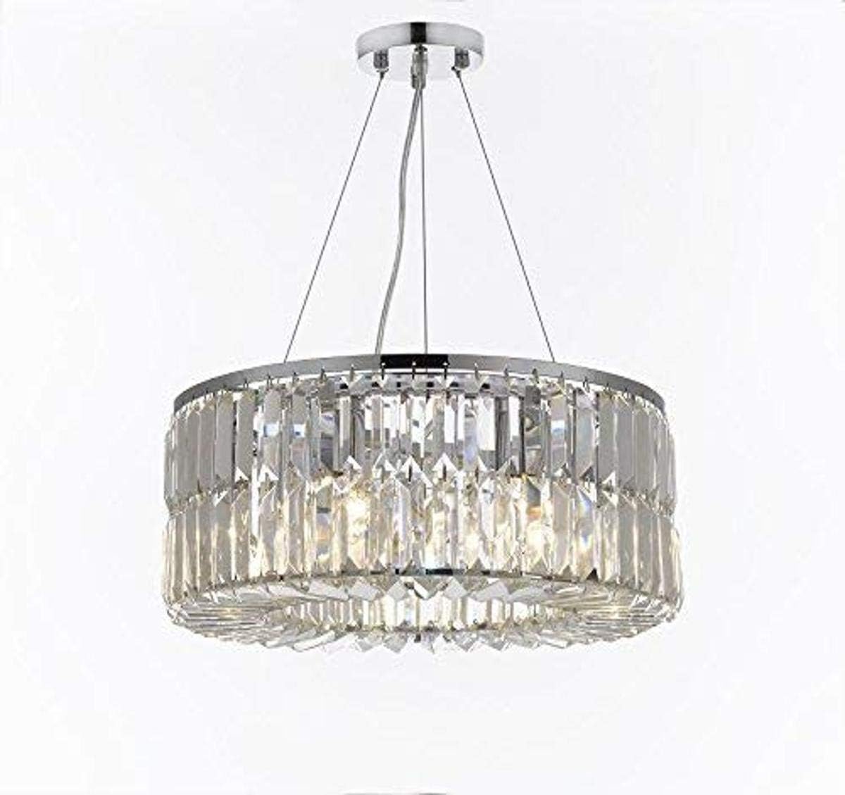 18-inch Hanging Chandelier with Clear Crystals T3057