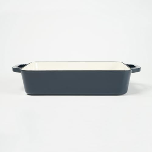 Red Enameled Cast Iron Rectangle Roasting Pan F641