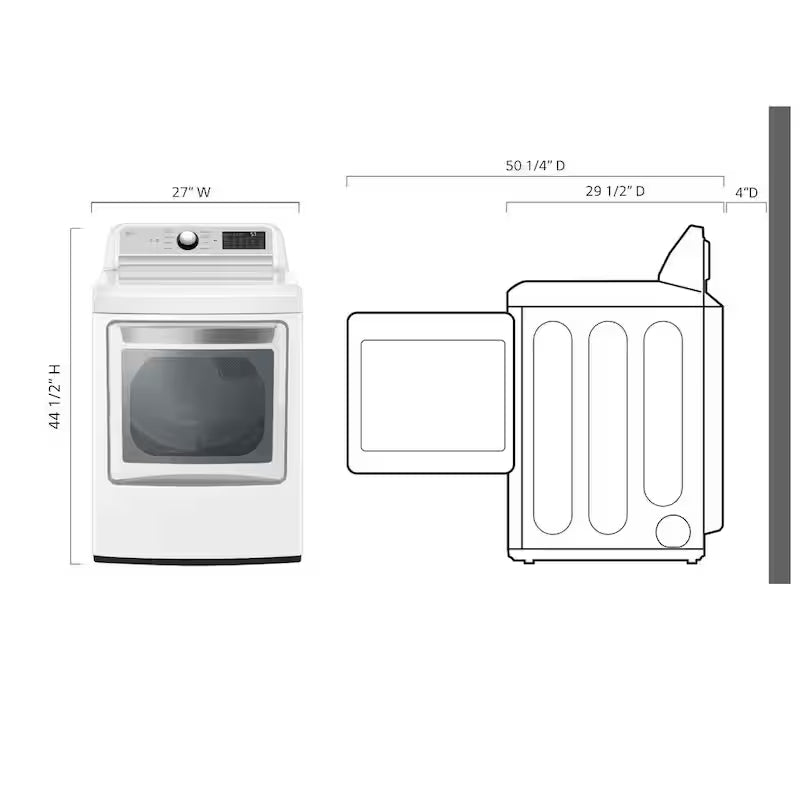 7.3 cu. ft. Vented Smart Gas Dryer in White F583583