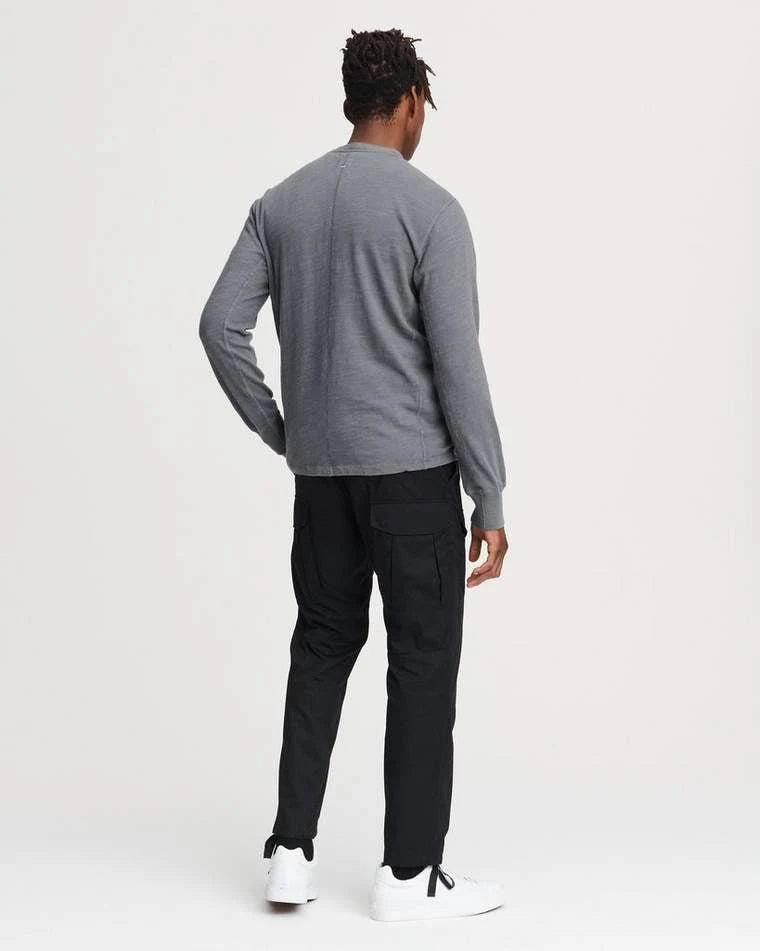 Grey Cotton Henley A6540