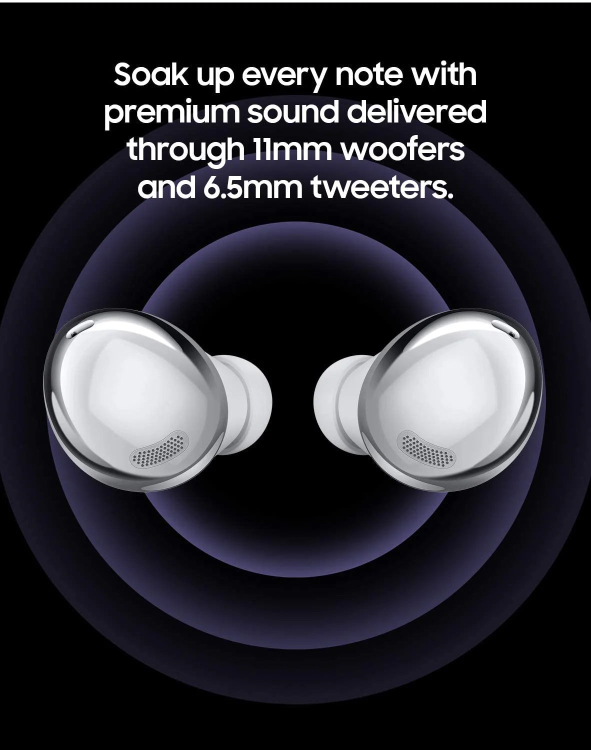 Silver White True Wireless Bluetooth Earbuds with Charging Case R93086