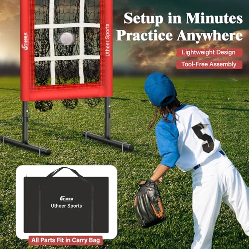 9 Hole Adjustable Height Baseball Pitching Net U28120