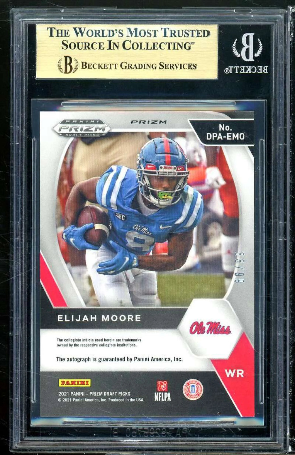 2021 Panini Prizm Autographs Purple Ice #237 Rookie Card P302