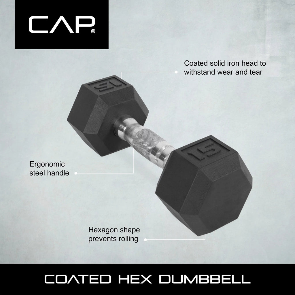 Coated Hex Dumbbell 35 lbs Q94986