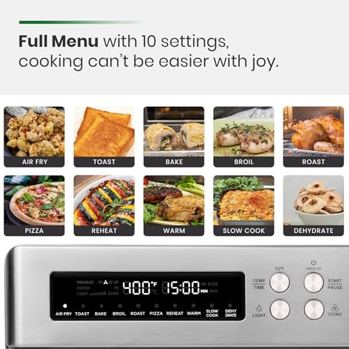 Extra Large Black Matte Stainless Steel Infrared Convection Air Fryer Toaster Oven M664287
