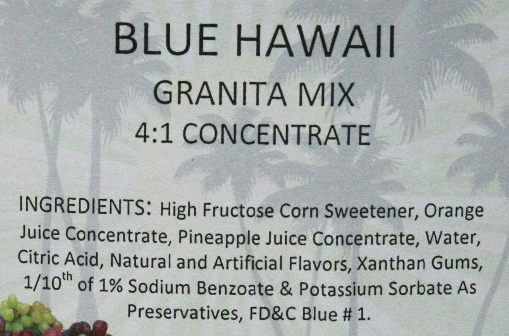 Blue Hawaii Frozen Drink Slushie Mix 64 oz Bottle K142338