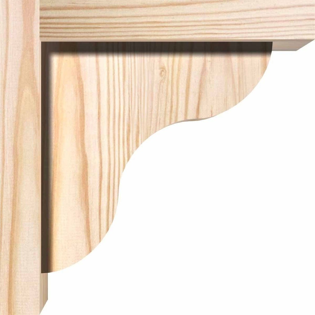 7 1/2x22W x 8x22D x 8x22H Smooth Corbel with Backplate Q30245