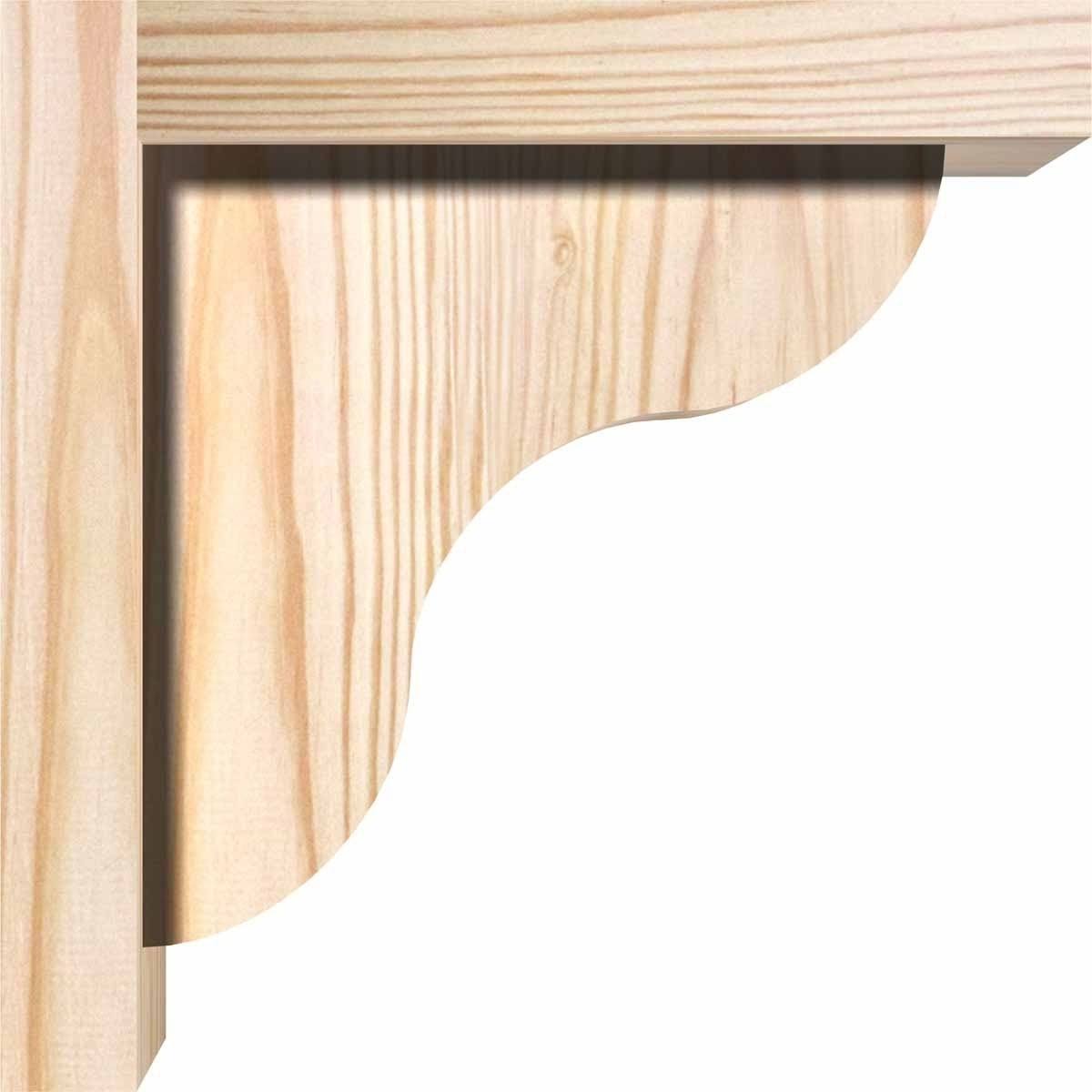 7 1/2x22W x 8x22D x 8x22H Smooth Corbel with Backplate Q30245