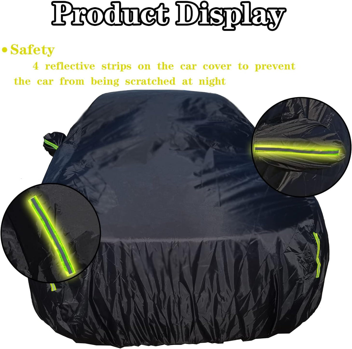 Black Full Car Cover 210D Oxford for Sedan D7208