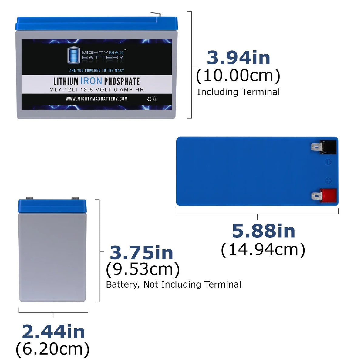 12V 7AH Lithium Replacement Battery 2 Pack G138