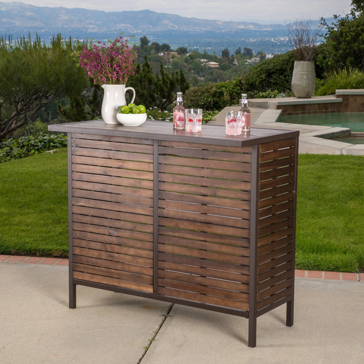3 Piece Acacia Wood Bar Set B678