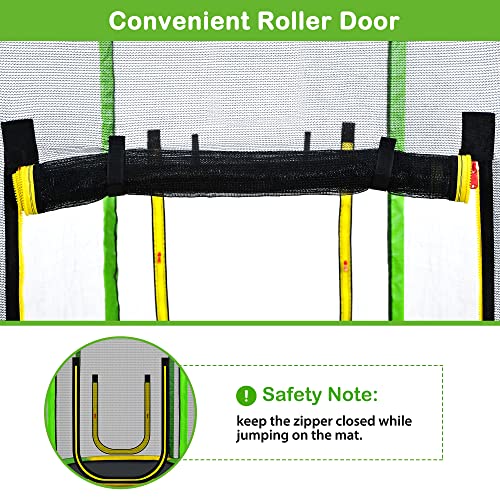 7FT Kids Trampoline with Safety Enclosure Net, Slide and Ladder C146311