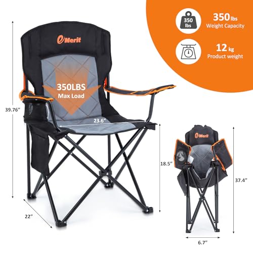Oversized Padded Camping Chair with Arms X28627