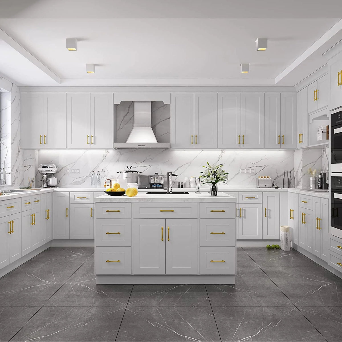 Wall-Mounted Cabinets with Soft-Close Doors I916