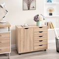 5 Drawer Wood Storage Dresser Cabinet with Wheels F793