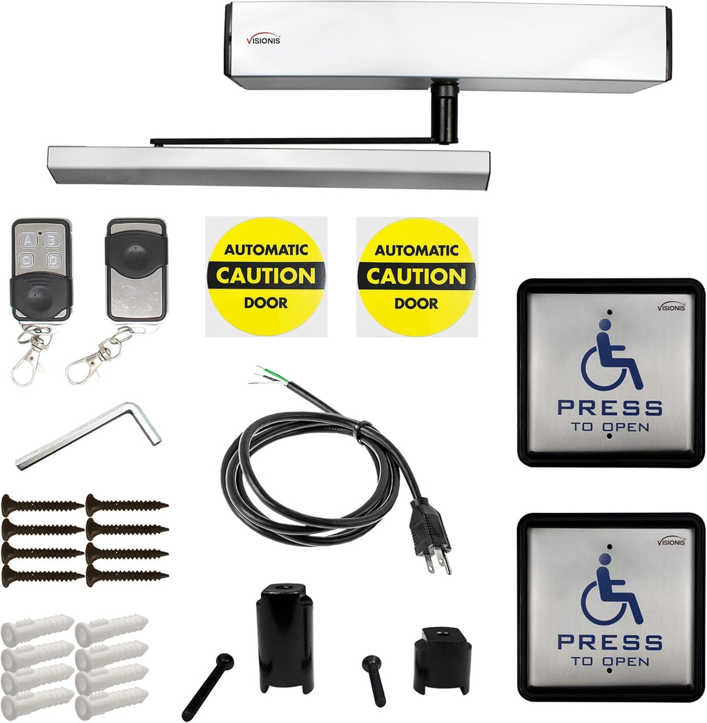 Slim Electric Automatic Door Opener with 2 Wireless Remotes O7042