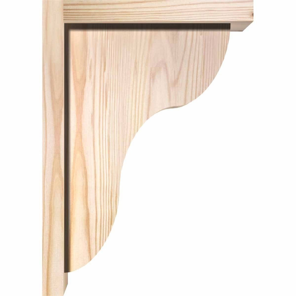 7 1/2x22W x 8x22D x 8x22H Smooth Corbel with Backplate Q30245