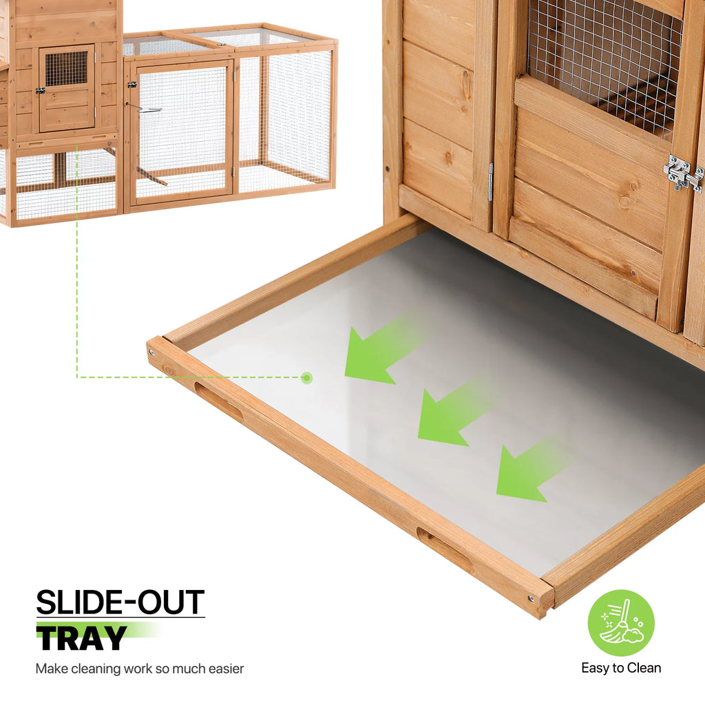 80 inch Wooden Chicken Coop with Nesting Box L58957