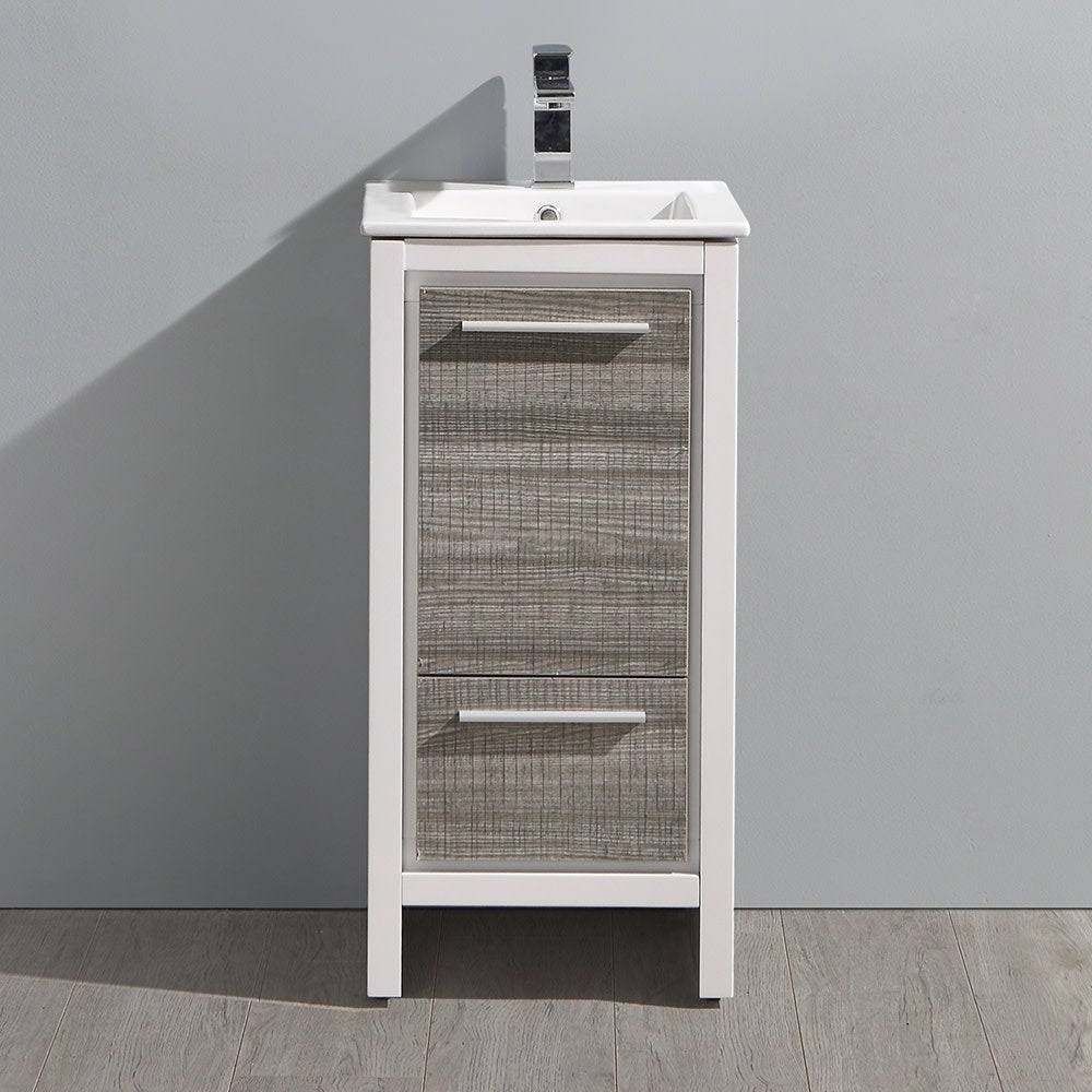 Gray Oak Bathroom Cabinet with Sink H97868